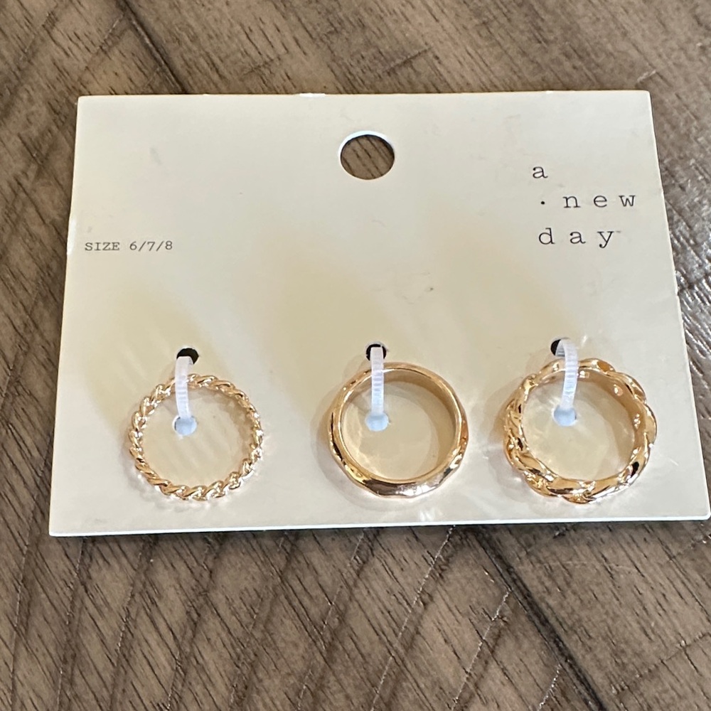 A New Day Trio of Gold Rings